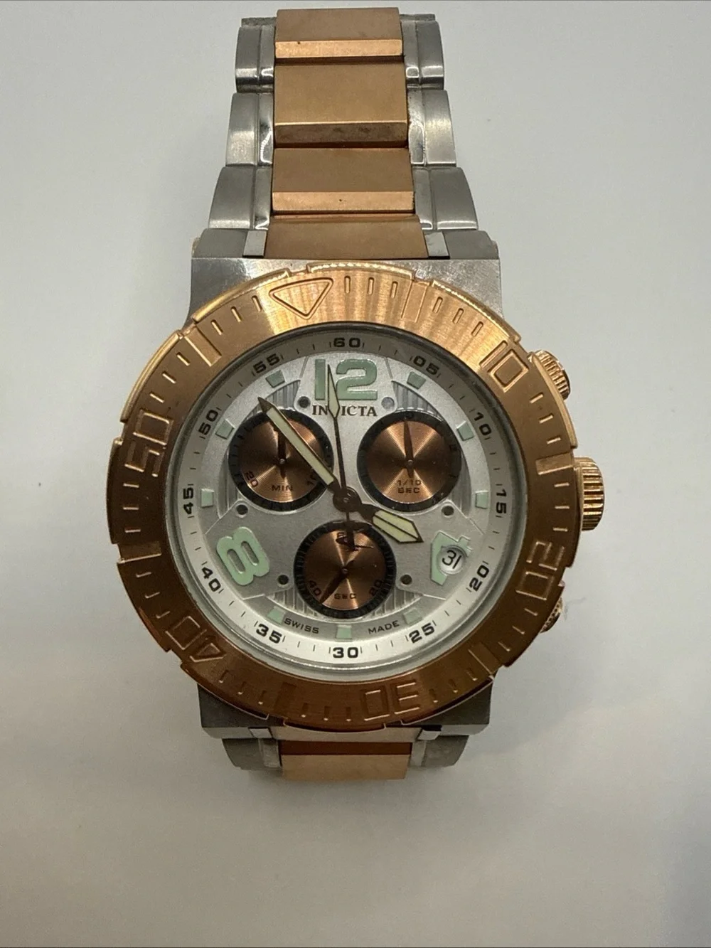 Invicta Reserve Ocean Reef Chronograph Watch 46mm 6755 Swiss Rose Gold-Plated